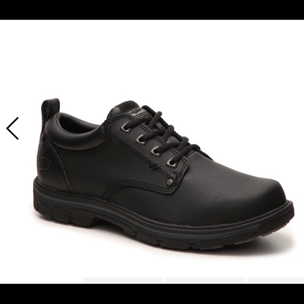 Men’s Skecher’s Relaxed Fit Oxford, Leather, Black, size 11